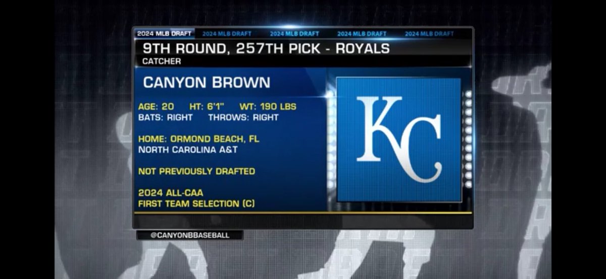 Congratulations <a href="/CanyonBBaseball/">Canyon Brown</a> Go be great!! The <a href="/Royals/">Kansas City Royals</a> just got this @braves fan to buy a hat and shirt.