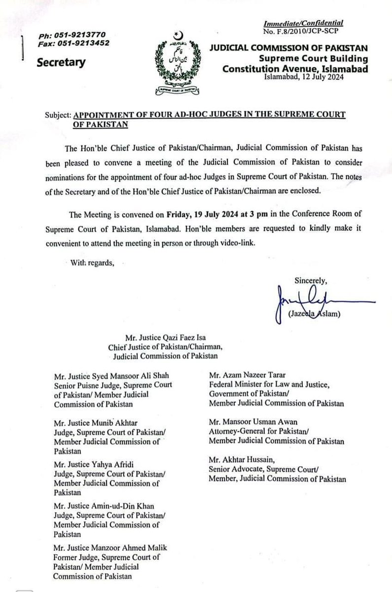 Condemn the appointment of Ad-hoc Judges at Supreme Court of Pakistan. 
#SupremeCourt 
#SupremeCourtofPakistan
#PakistanBarCouncil