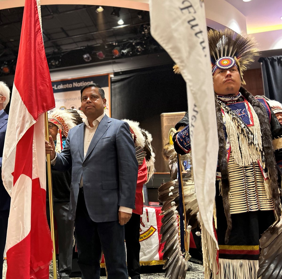 GCIndigenous's tweet photo. Read the full apology that was made at the historic ceremony with Dakota-Lakota leaders, Elders, youth and members of the nine communities. 
https://t.co/WIZ1wi5X57 https://t.co/1Z4eFW2OKX