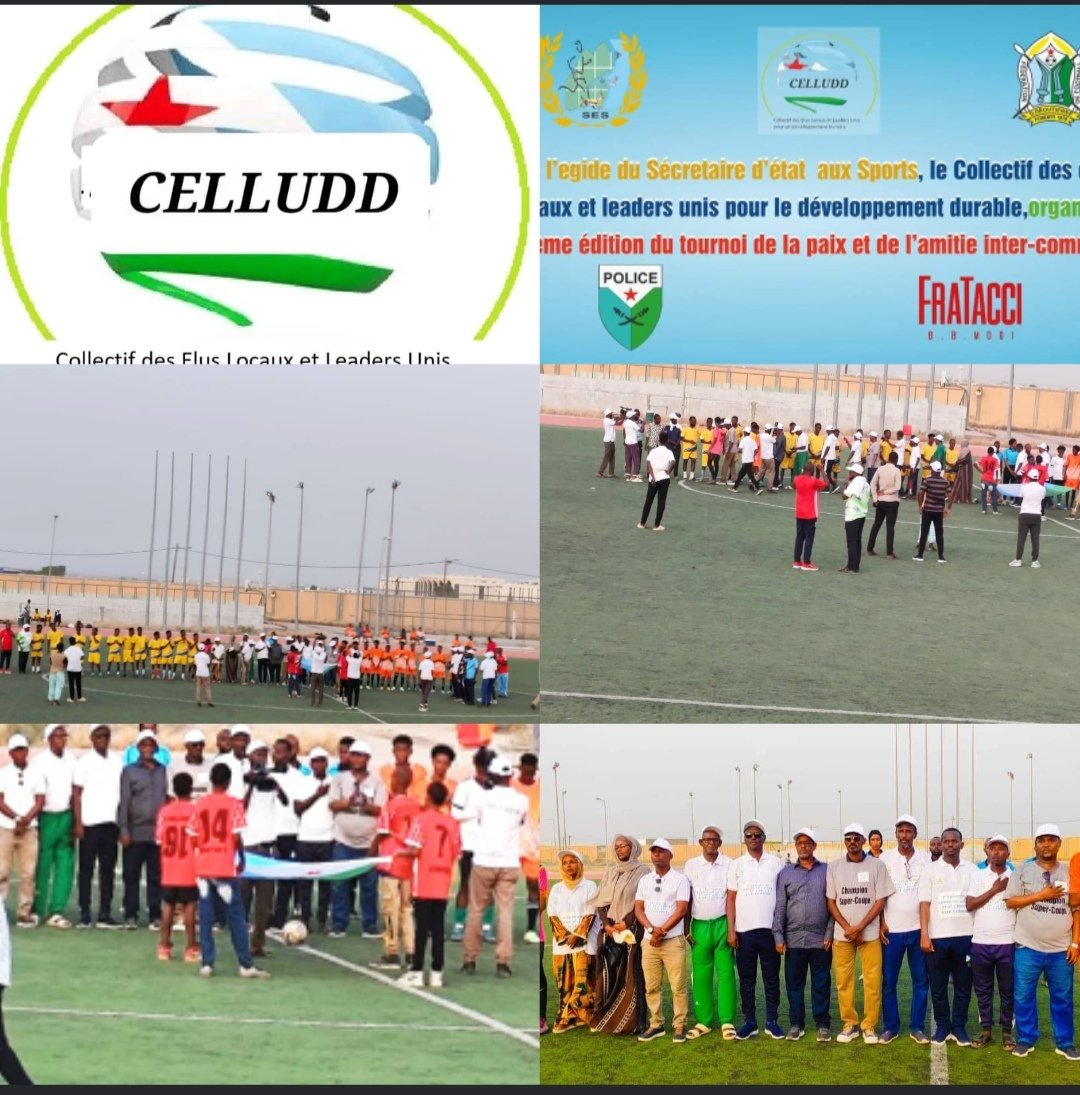 momed222's tweet photo. #Djibouti_ville 
💥🇩🇯lancement de la 4ème édition du Tournoi de la Paix et de l'Amitié inter-commune organisée par le #CELLUDD  Collectif des elus locaux et Leaders Unis pour le Developpement Durable au terrain #Roi_fahad 💯 🙏🏼🇩🇯 https://t.co/NsyRmR4OnR