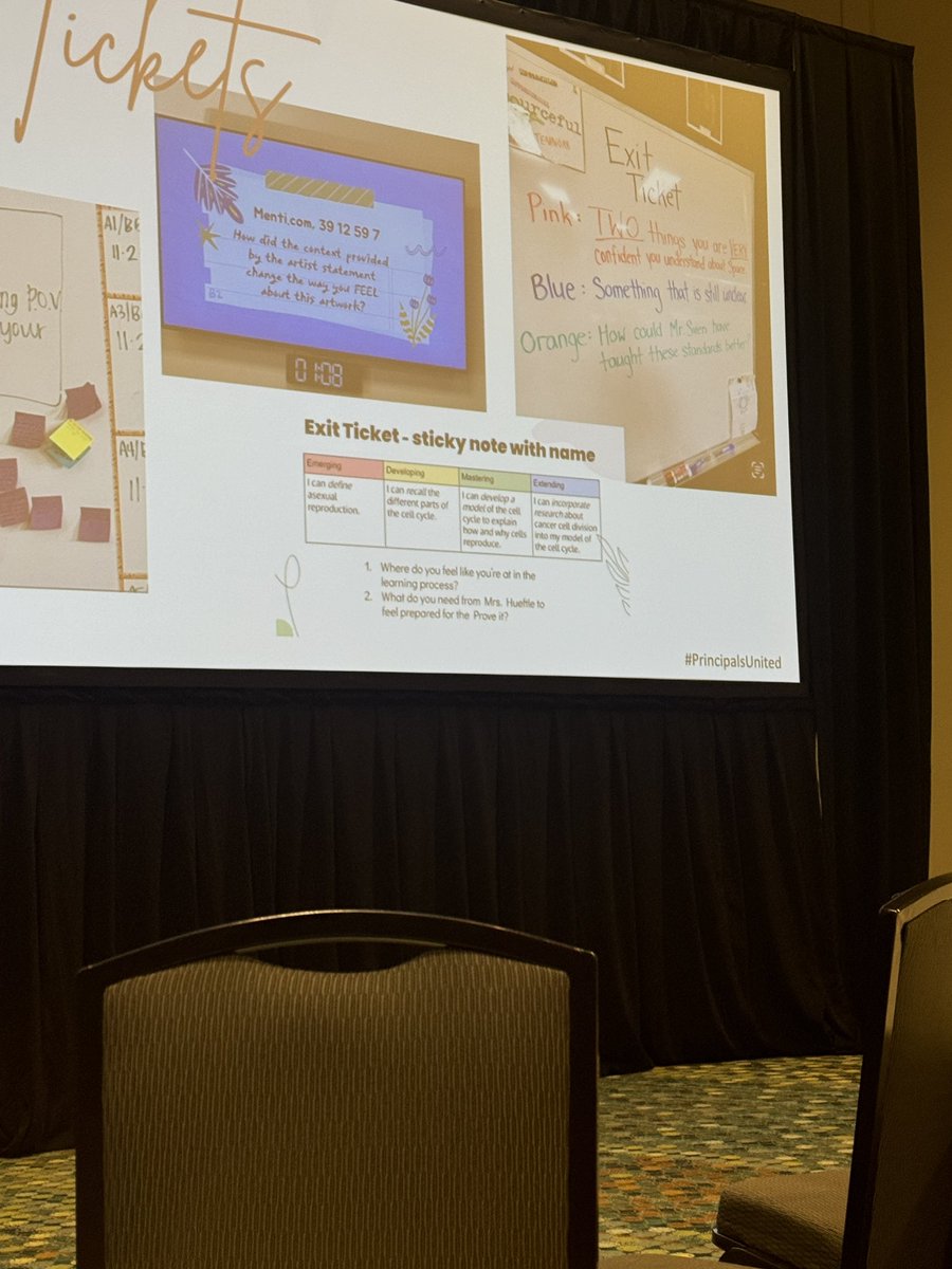 dr_tbloom's tweet photo. Learning how @nickiatquest #Personalizes her student's learning where they aren't focused on points but focused on learning! #PrincipalsUnited https://t.co/dIft6wMhhL