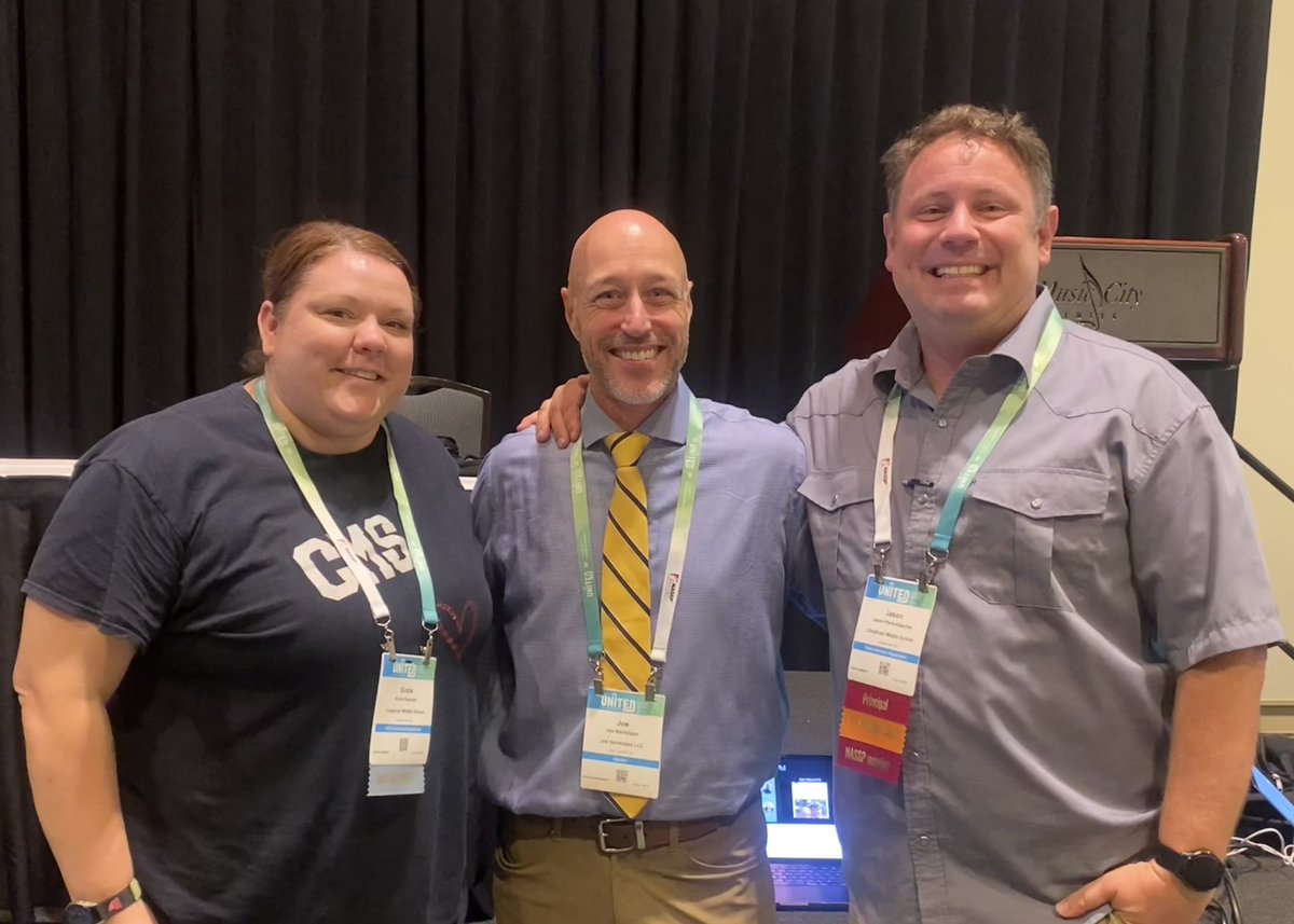 JasonPierschba2's tweet photo. Mrs. Kephart and I are at the Nashville Music City Center for the United Conference with Joe Sanfelippo. He always has a great message , Break the Script. #PrincipalsUNITED @Joe_Sanfelippo https://t.co/14goNRgk12