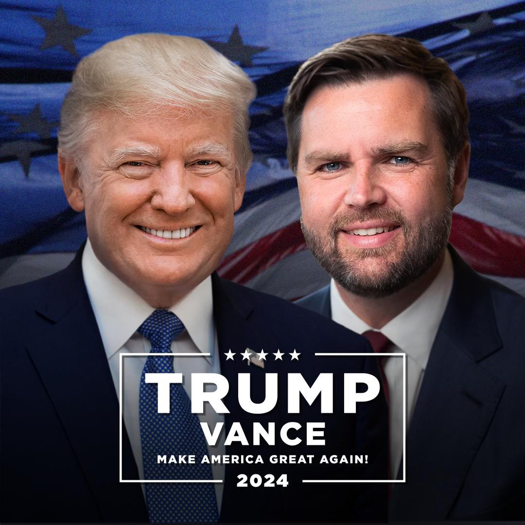 Congratulations to President #DonaldTrump and Senator J.D. #Vance on being nominated as the #GOP nominees for President and Vice President!!