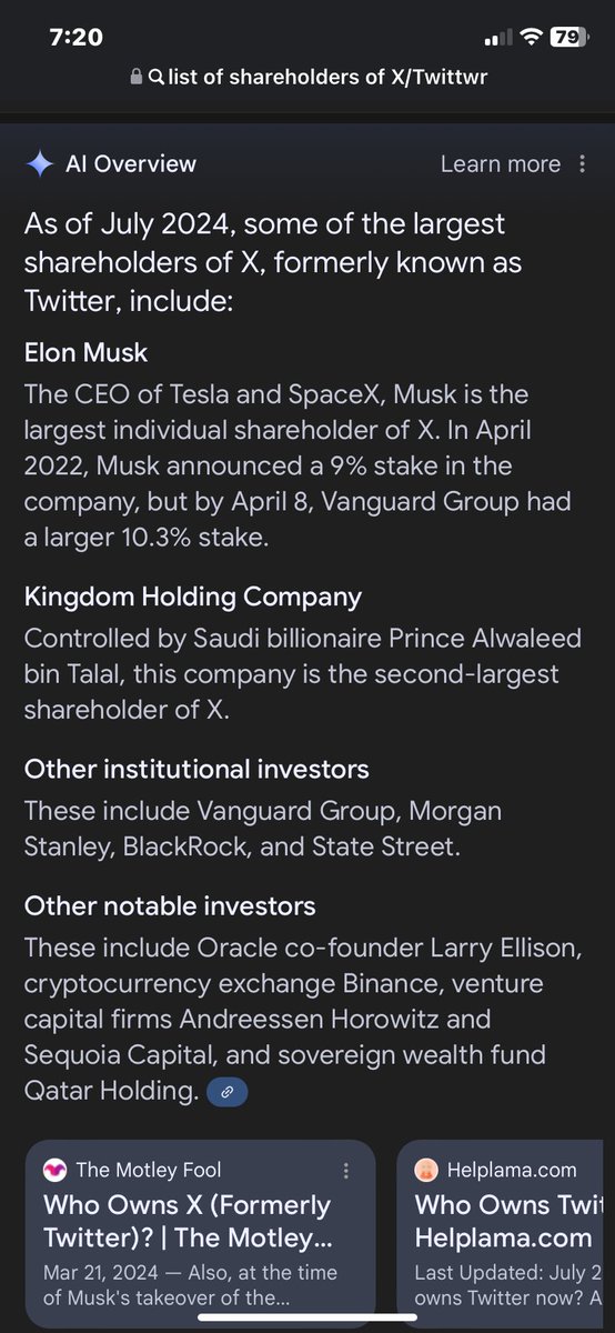 PragmaticMaemae's tweet photo. @Salwan_Momika1
X shareholder list. Second largest shareholder is a Saudi Muslim.
#MuslimInfiltration https://t.co/hhIKxN4LwR