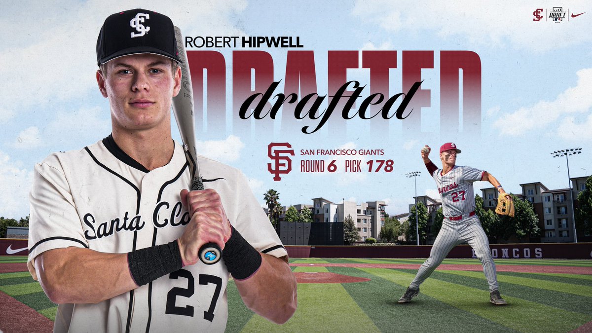 The first Bronco Boy is off the board in the 2024 <a href="/MLBDraft/">MLB Draft</a>!

Congrats to our very own Robert Hipwell (<a href="/hipwell_robert/">Robert Hipwell</a>), who’s staying local and joining the #SFGiants!

Can’t wait to see what’s next for you, Bob 🙌

#StampedeTogether | #BroncoBoys