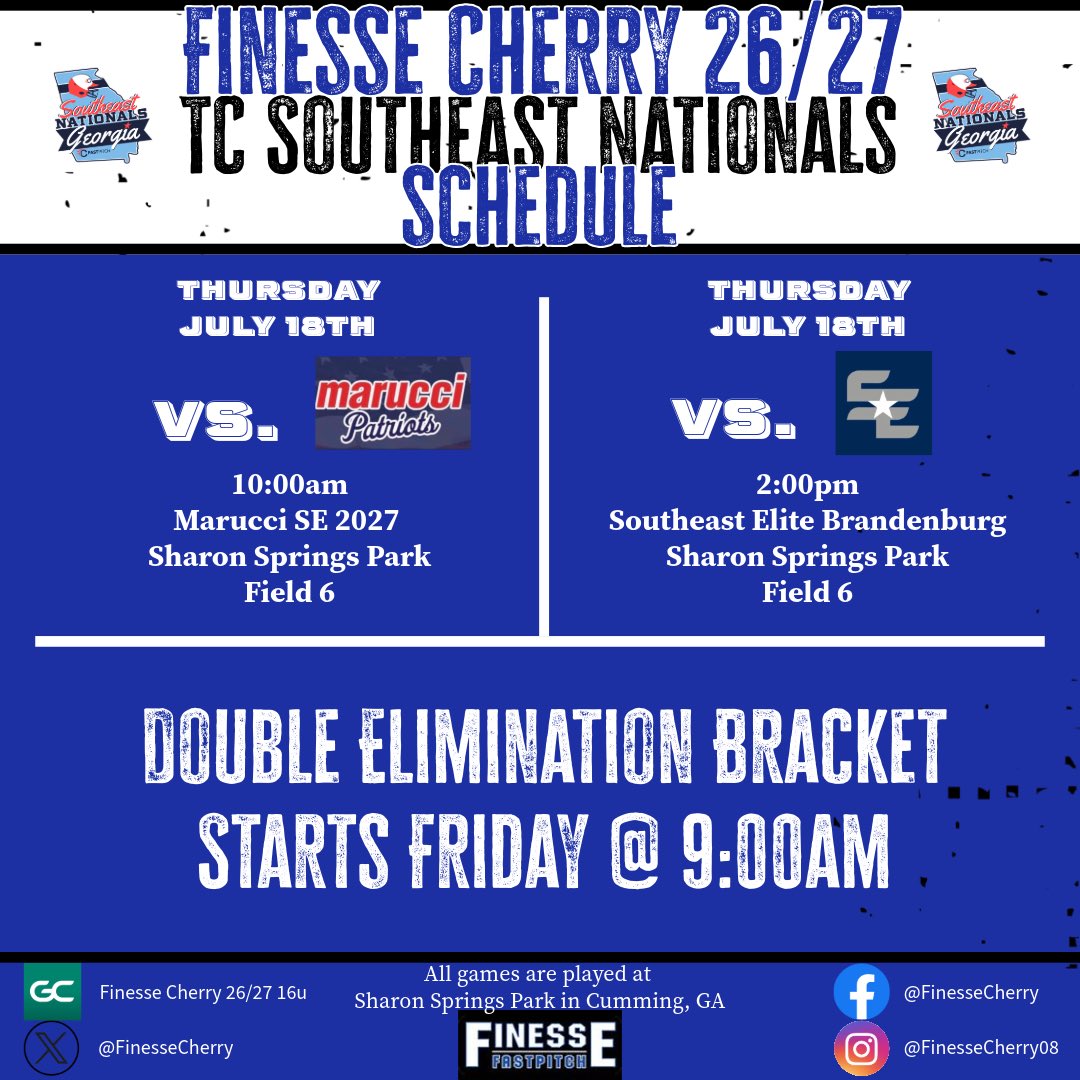 Finesse Cherry is heading to Georgia for our last tournament of the season!  
<a href="/triplecrownspts/">Triple Crown Sports</a>