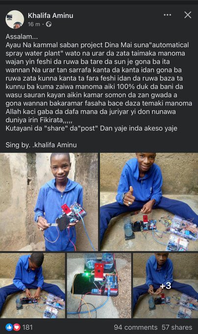 el_bonga's tweet photo. Umar Bush whose major hallmark is raining curses online is appointed SA on Entertainment while Khalifa Aminu who invents technology to help the blind walk without sticks and automatic spray plant for farmers is ignored. Our society rewards mediocrity over creativity/innovations. https://t.co/QOfMxkCbtY