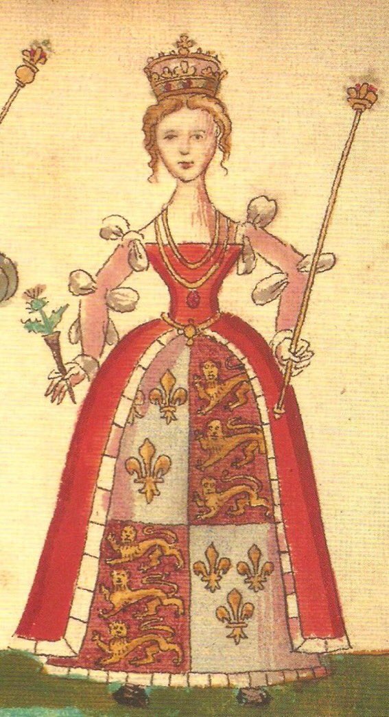 15 July 1445: d. Joan Beaufort Queen of #Scots wife of James I King of Scots #otd at Dunbar Castle.  She was regent of #Scotland from 1437-39.