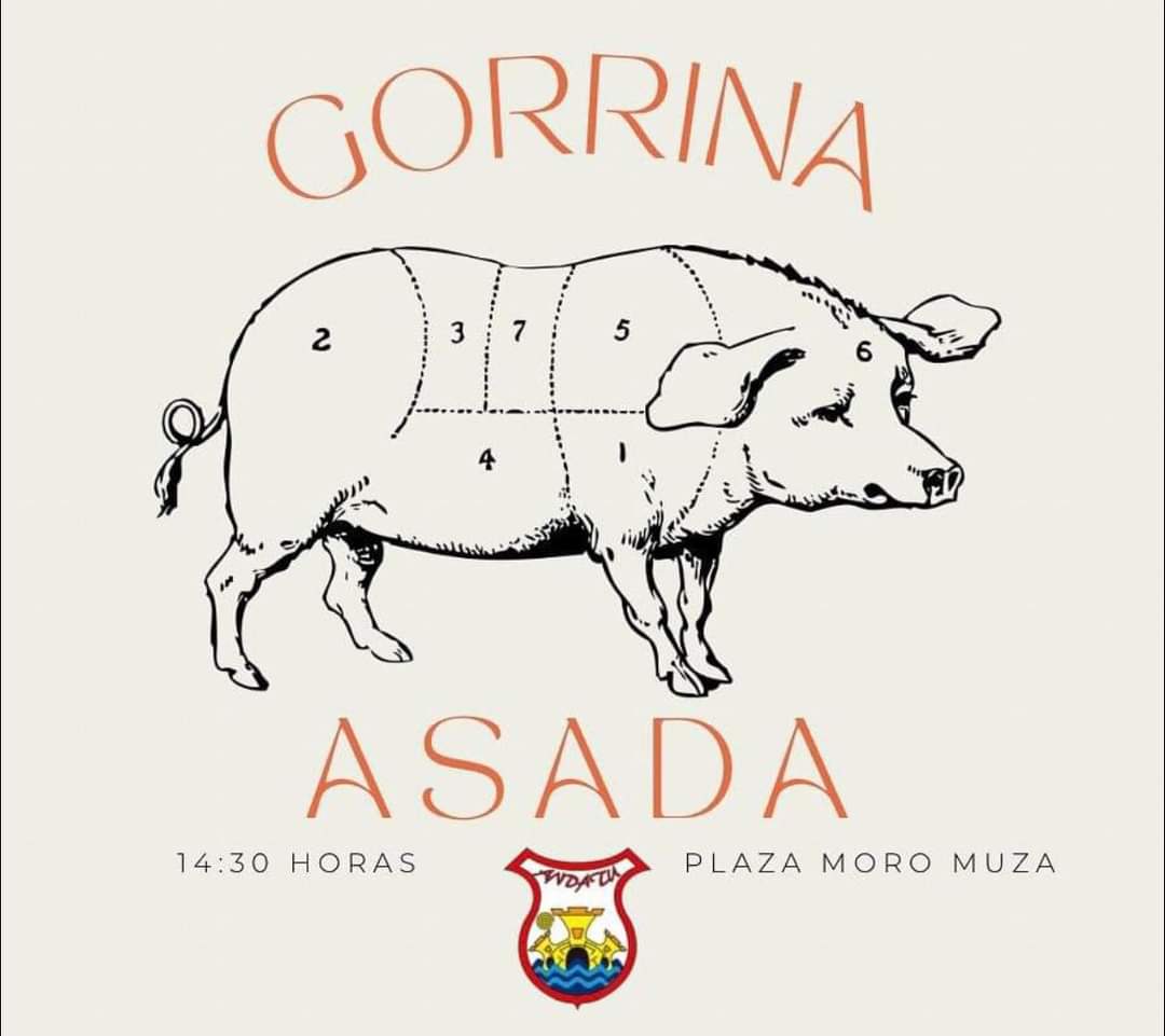 Ir preparando los estómagos y mandíbulas.

Nueva edición de una de nuestras comidas populares por excelencia.

Día 30 a las 14:30h en la Pl. Moro Muza, la "GORRINASADA" 🐖

Compra tu entrada 🎟️... corre que vuelan !!!

entradas.qr4events.com/event/gorrinas…

#25aniversarioandatu
#historiamorada