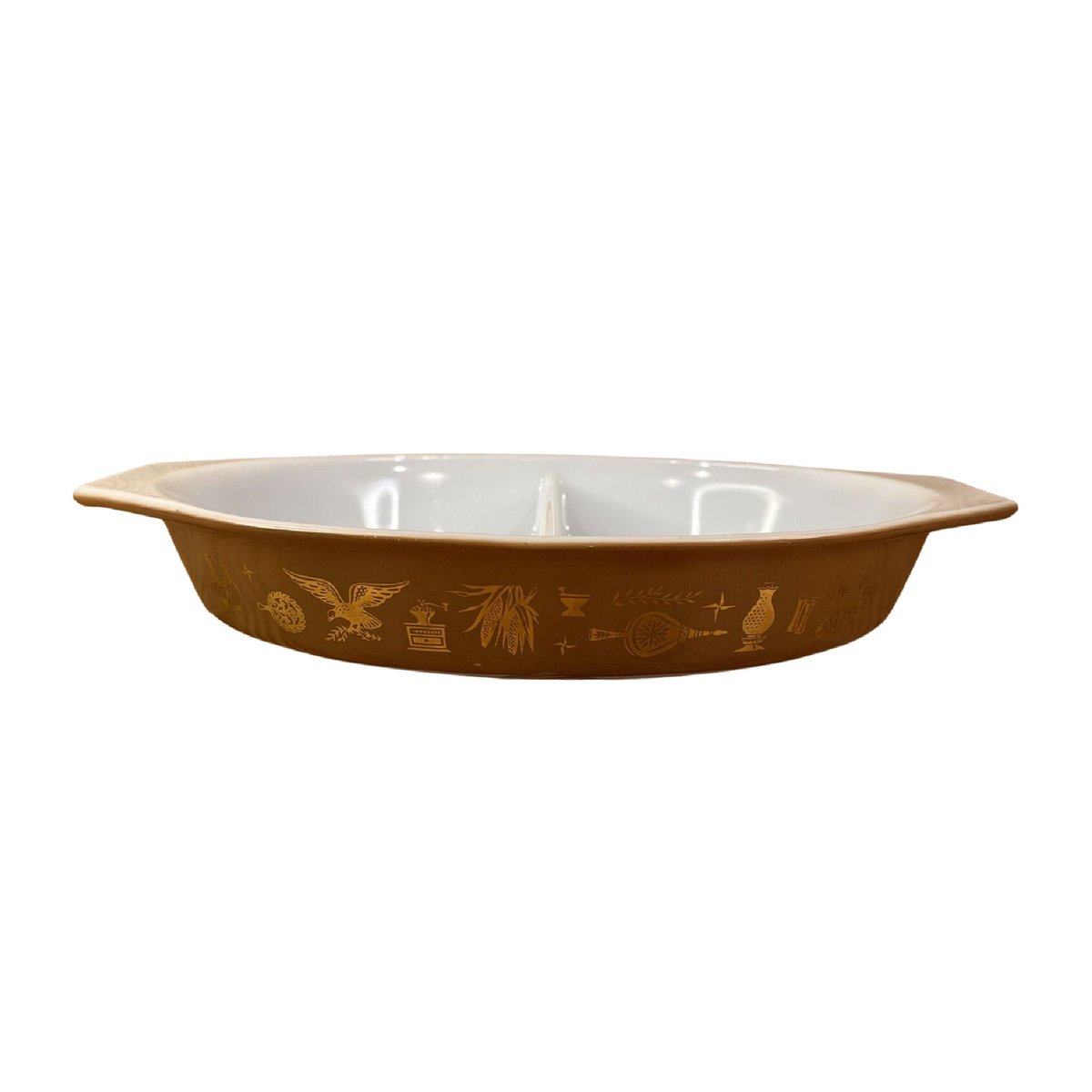 JunkYardBlonde's tweet image. Pyrex Early American Divided Casserole Dish without Lid, 1.5 quarts, Free Shipping tuppu.net/acee3f2d #JunkYardBlonde #Etsy #CasseroleDish