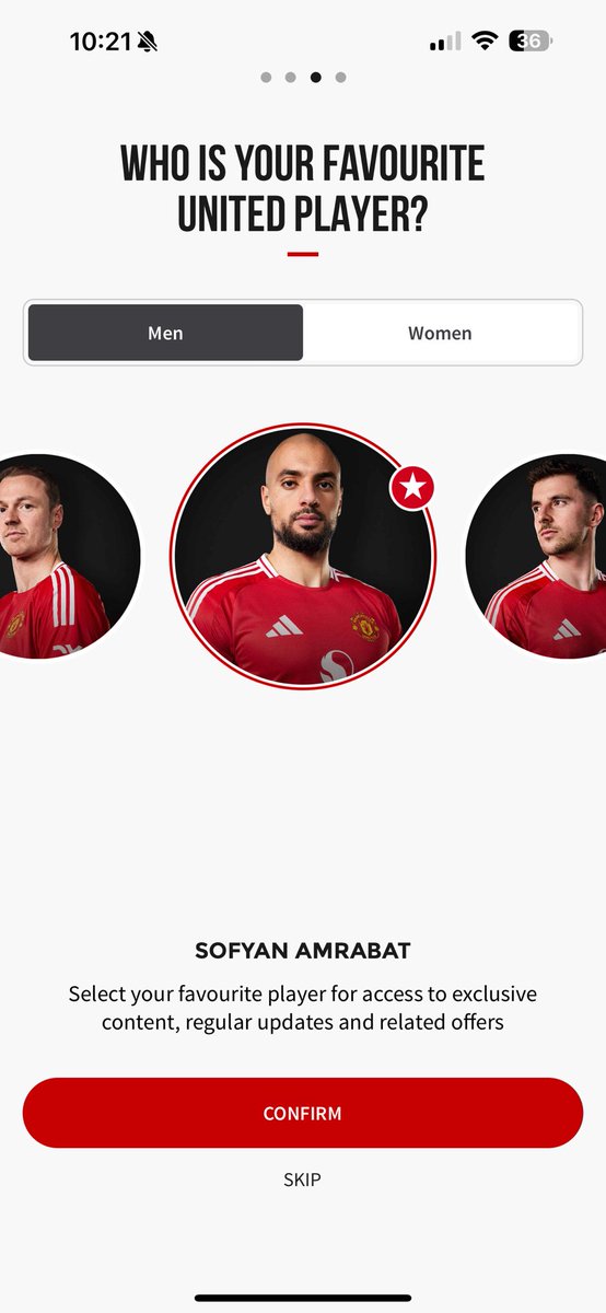 joegallagher94's tweet photo. Sofyan Amrabat is on the Man Utd app, does this mean he is staying?? @FabrizioRomano @ManUtd https://t.co/kB0HG98Zrl