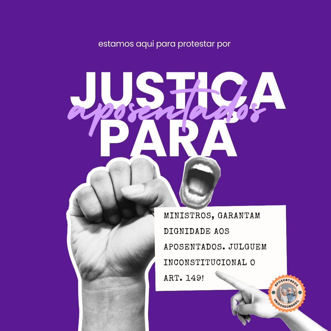 O Art.149 da EC103/19 permite 14% de desconto nas aposentadorias de Servidores. Ministros do STF podem julgar inconstitucional essa prática.  @nunesmarquesK
<a href="/MinAMendonca/">André Mendonça</a>
<a href="/Cristianozaninm/">Cristiano Zanin Martins</a>
<a href="/FlavioDino/">Flávio Dino 🇧🇷</a>
👇
Justiça Já
#AposentadoriaJusta
Ggfhb