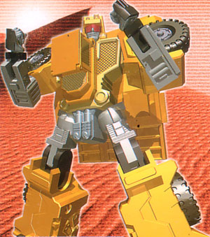DailyTFormers's tweet photo. They say you have to be limber in order to strike as martial artist, but no one said you can't be as bulky and as strong like a bulldozer. He'll load those Autobot brothers into decent warriors. Today's #Transformers of the day is #RID2001 Heavy Load! https://t.co/vovs6IpgSN