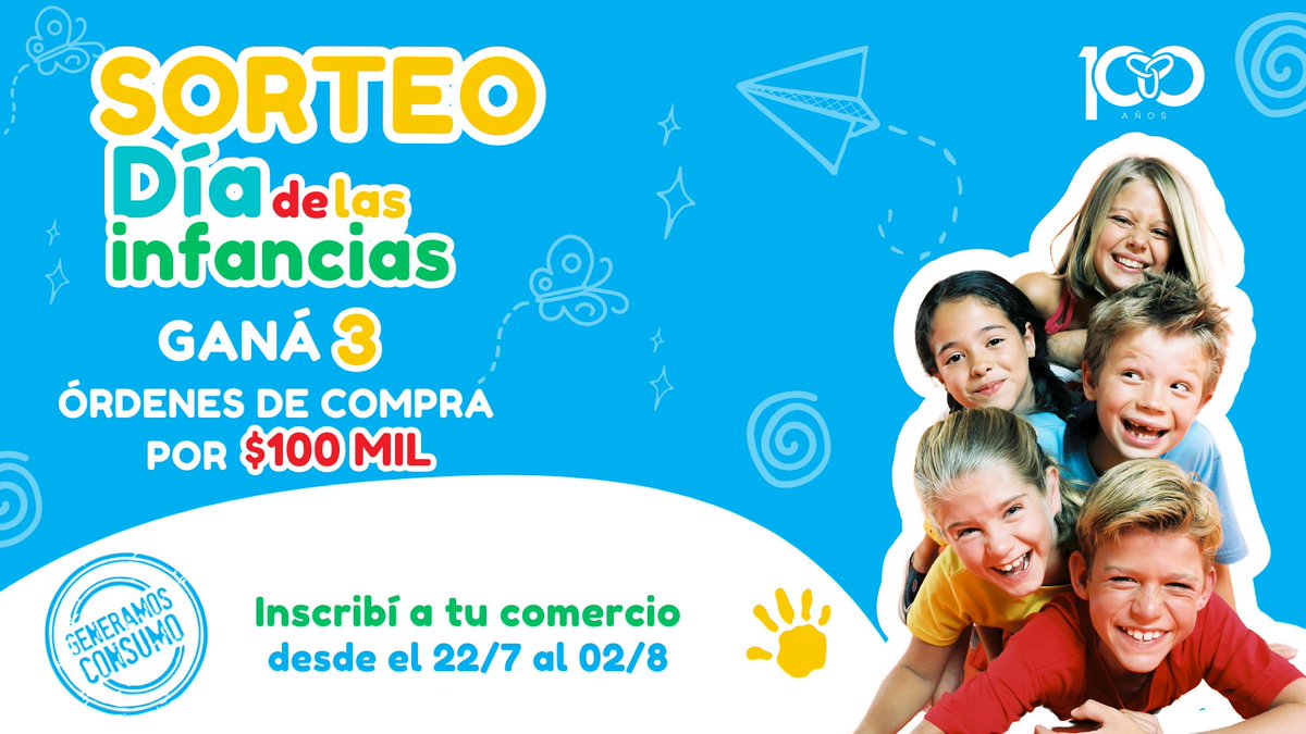 camaradepehuajo's tweet image. ¡Sorteo #DíaDeLasInfancias! 👦👧lanzamos un super sorteo gratuito para nuestros comercios asociados, promoviendo el #CompreLocal en este Día de las Infancias. 
Inscribí tu negocio del 22 de julio al 02 de agosto aquí 👉 acortar.link/UNa5sL