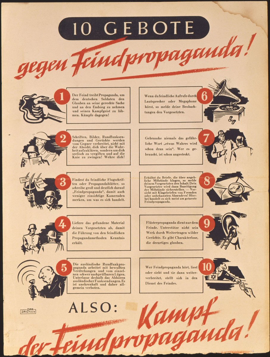 propaganda_nerd's tweet photo. 10 Gebote gegen Feindpropaganda
Deutsches Reich, 1939/1945 https://t.co/B4cmTEOIrR