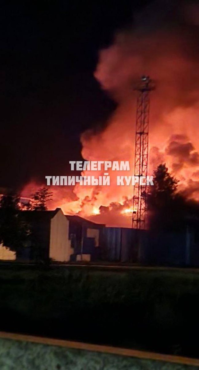Maks_NAFO_FELLA's tweet photo. 🔥🔥🔥 In the Kursk region, a low-voltage equipment factory is on fire after UAVs attack! https://t.co/HPpbLNzqZP