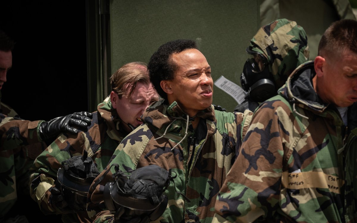 JointBasePHH's tweet photo. Members from various units participated in chemical, biological, radiological, & nuclear training at JBPHH, 11Jul. This training helps the members learn to conduct operations in mission oriented protective posture gear.
#647CES #Readiness #CBRN #USAF | https://t.co/tb5ODLZPv1 https://t.co/XN21CESomT