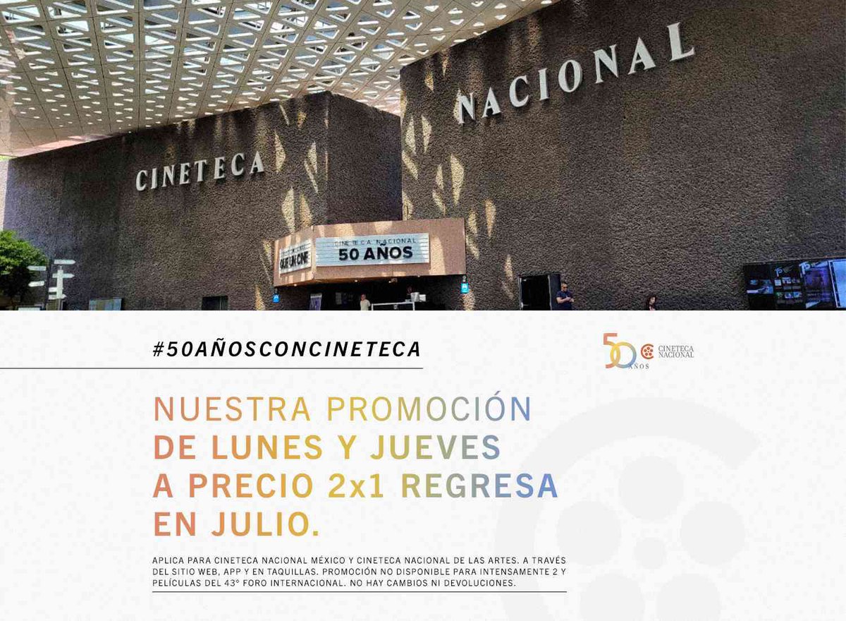Muy feliz, otra semana más en Cineteca!! 
No se pierdan la oportunidad de ver “El tiempo de la hormiga “ Recuerden que por ser julio hay 2x1