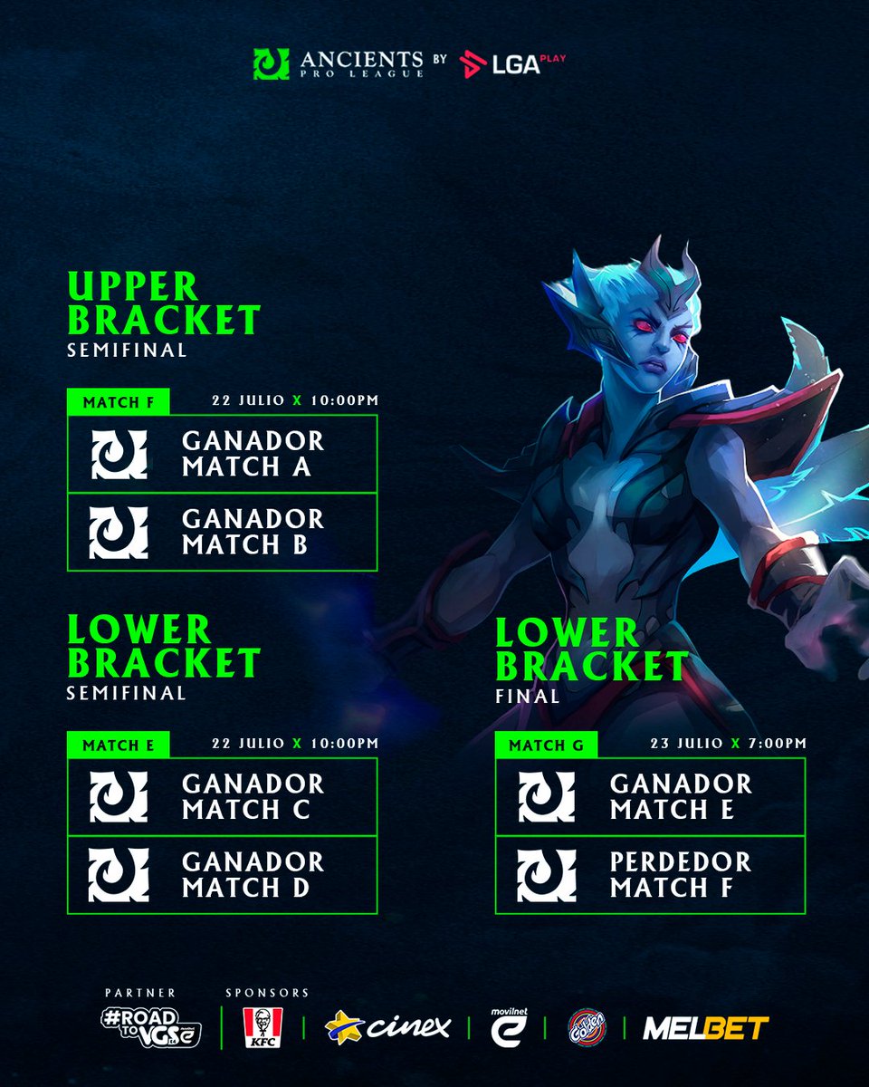 LGAplay's tweet photo. ¡LLEGAN LOS PLAYOFFS! 🔥💪

¡Damos la bienvenida a los PLAYOFFS de la #AncientsProLeague donde cada partida, momento, teamfight y selección serán DECISIVAS para lograr avanzar a la deseada FINAL PRESENCIAL! 😎

¡Nos vemos en unos instantes con los PRIMEROS ENFRENTAMIENTOS! 💥

#APL1