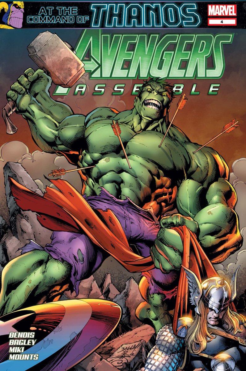 chelsdaniel280's tweet image. Avengers Assemble #4 Cover - Art by Mark Bagley, Danny Miki, and Paul Mounts 
#Hulk #Thor #Mjolnir 
#Avengers #Marvel #MarvelComics