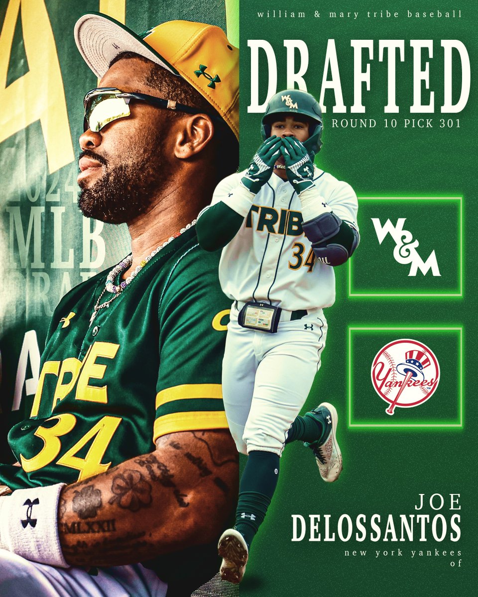 William & Mary Tribe Baseball (@wmtribebaseball) on Twitter photo ππ«π’ππ β <a href="/Yankees/">New York Yankees</a>
<a href="/joed4life/">Joe Delossantos</a> is Bronx boundποΈ
#GoTribe x #MLBDraft ππ«π’ππ β <a href="/Yankees/">New York Yankees</a>
<a href="/joed4life/">Joe Delossantos</a> is Bronx boundποΈ
#GoTribe x #MLBDraft