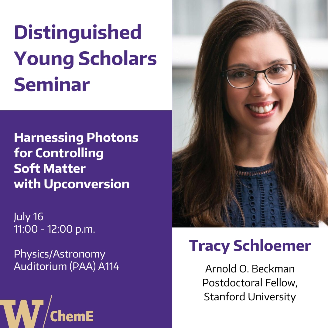 UW Chemical Engineering (@uwcheme) on Twitter photo #DYSS 2024
TODAY!
Tracy Schloemer (@tracyhle), Arnold O. Beckman Postdoctoral Fellow at Stanford University (<a href="/Stanford/">Stanford University</a>), will be sharing a talk titled: "Harnessing Photons for Controlling Soft Matter with Upconversion."
PAA A114
11:00a.m. -12:00p.m. tinyurl.com/Schloemer071624 #DYSS 2024
TODAY!
Tracy Schloemer (@tracyhle), Arnold O. Beckman Postdoctoral Fellow at Stanford University (<a href="/Stanford/">Stanford University</a>), will be sharing a talk titled: "Harnessing Photons for Controlling Soft Matter with Upconversion."
PAA A114
11:00a.m. -12:00p.m. tinyurl.com/Schloemer071624