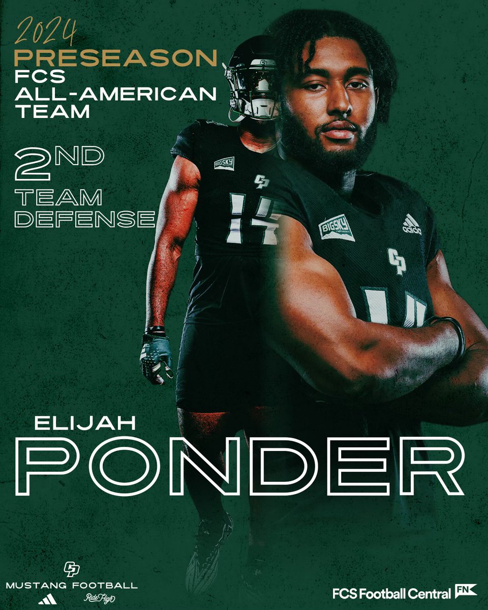 He's an All-American 🇺🇸 🫡 

The accolades have already started pouring in for Defensive End Elijah Ponder as he was named FCS Central Preseason Second Team Defense All-American! 👏

📰: tinyurl.com/28dnn25v

#RideHigh