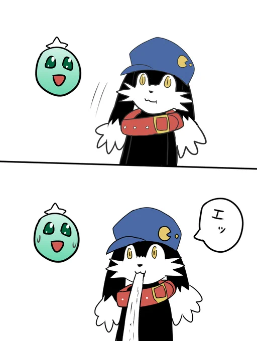 毛玉吐くクロノア 