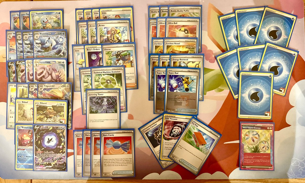 TheOneBenBailey's tweet photo. I posted about blastoise being fun. Hereโs the 60 myself and @BBurgin_TCG settled on with 1 difference, she ran bundle, I ran lumineon.
What would you do to improve this?
#pokemon #pokemontcg #blastoise #squirtle #attachpass #waterpokemon #decklist https://t.co/VbU0E5ILnu