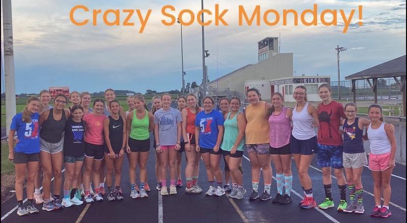 Long Run Monday morning with crazy socks!