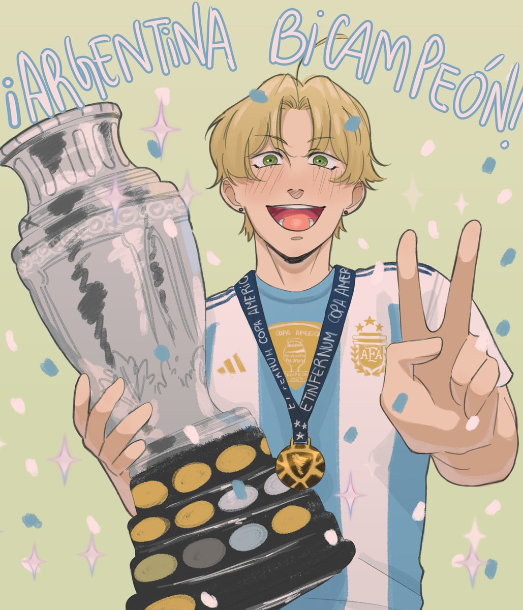 Etinfernumm's tweet photo. MI ÚNICO HÉROE EN ESTE LÍO, ARGENTINA BICAMPEÓN DE AMÉRICA!!

(hecho así nomás pero que lo disfruten ❤️)

#argentinalh #latinhetalia #copaamerica https://t.co/94agzEtcjZ