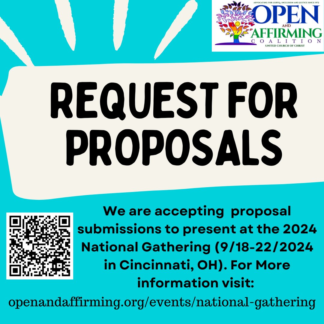 Today is the last day for early bird registration!  We also have a convenient three month payment plan available.  To register visit: openandaffirming.org/events/nationa… to submit a proposal to present please visit: openandaffirming.org/events/2024-na…