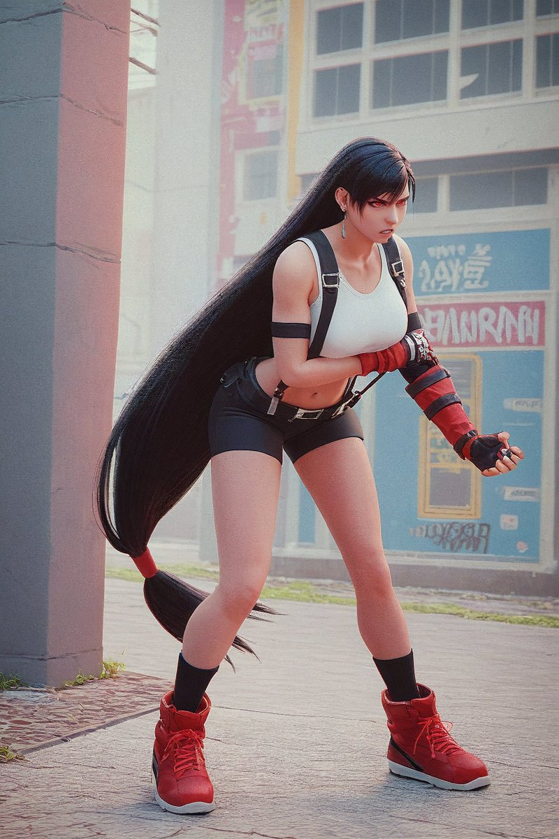 pixel_pinups's tweet photo. Tifa's ready for a fight! #TifaLockhart https://t.co/gh92qZMZen