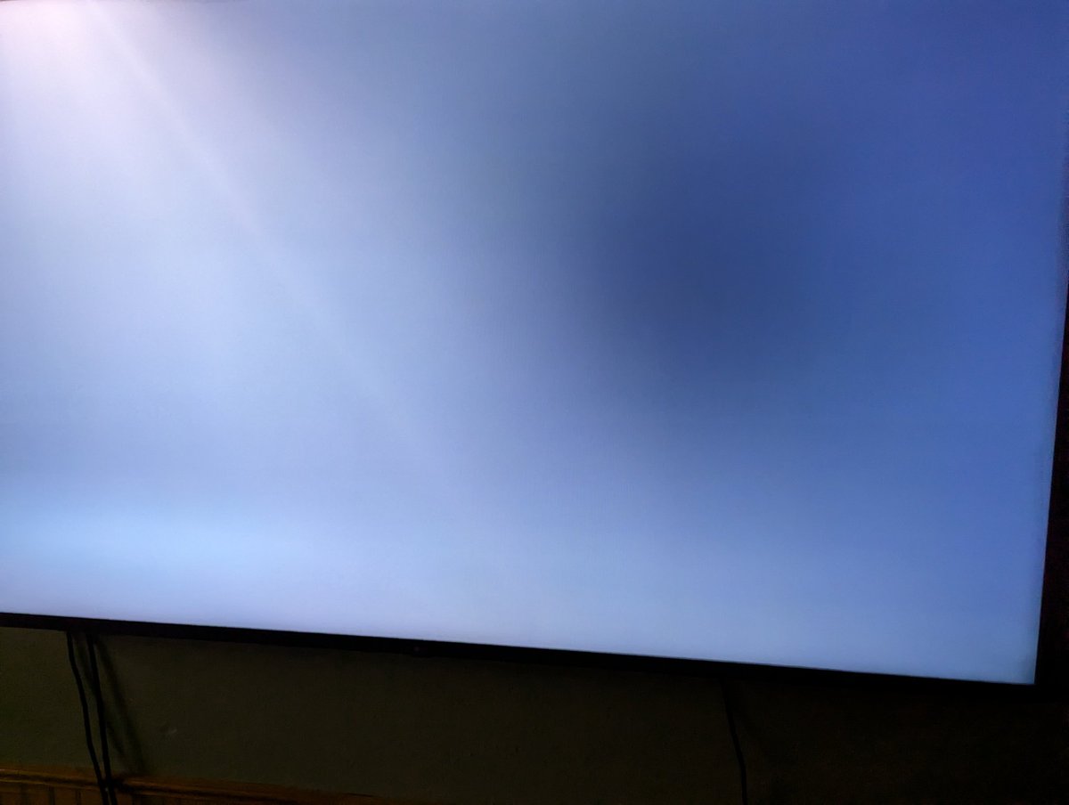 Played my first game of the new #NCAAFootball25 against @KnuteKlinker . Won. Tried to take a photo to commemorate its return, and Knute aggressively closed out the game in anger . This is all I got. I'm 15 again.