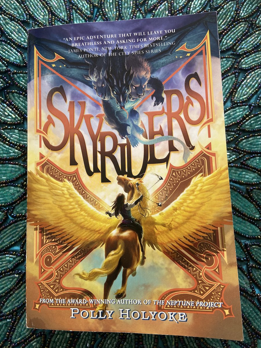 erindaydreams's tweet photo. Skyriders is back from visiting my #bookposse pals! My students are going to love reading this as part of our state award list this year! @PollyHolyoke @ColoradoReading #CCBA #CCBA2025 https://t.co/fLnek09si4