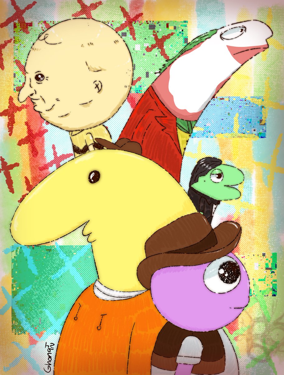 TheweirdoGhona's tweet photo. I really struggled with the background but here it is the boys.
#smilingfriends #smiling_friends #SmilingCrittersFanart #smilingfriendsfan https://t.co/r6pWHuglcE