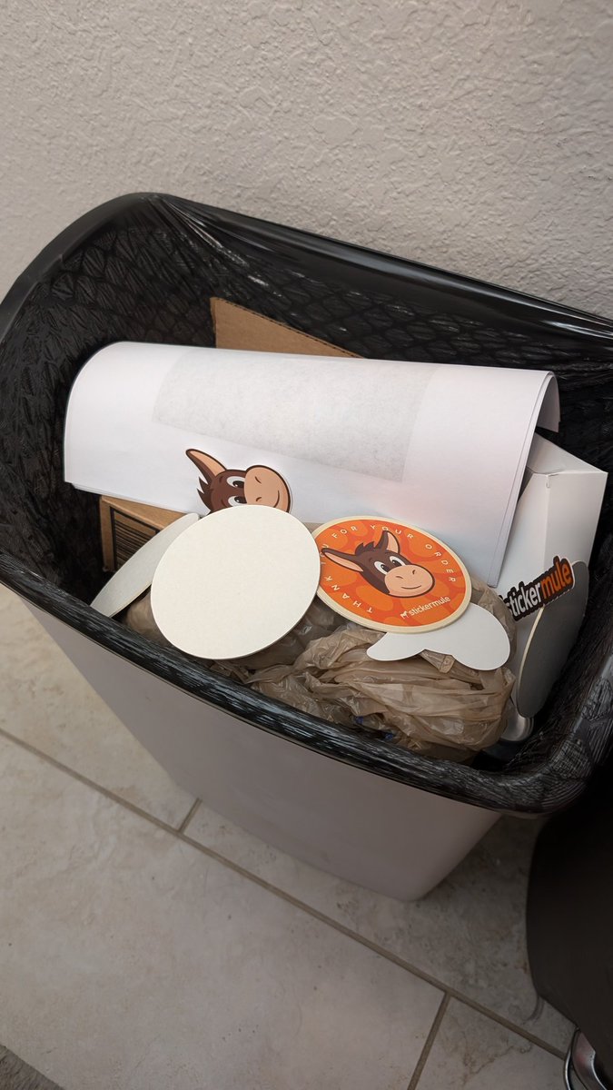 BestBet24's tweet photo. @naima @stickermule Glad I saw this. I had StickerMule branded stuff I was going to use, but now any stickers and coasters I had from them went straight to the trash. Regardless of 7/13, I will never support a company that throws in with the figure head of racism, bigotry, &amp; all out hate 🤢😡 https://t.co/V1cRGCLUtv