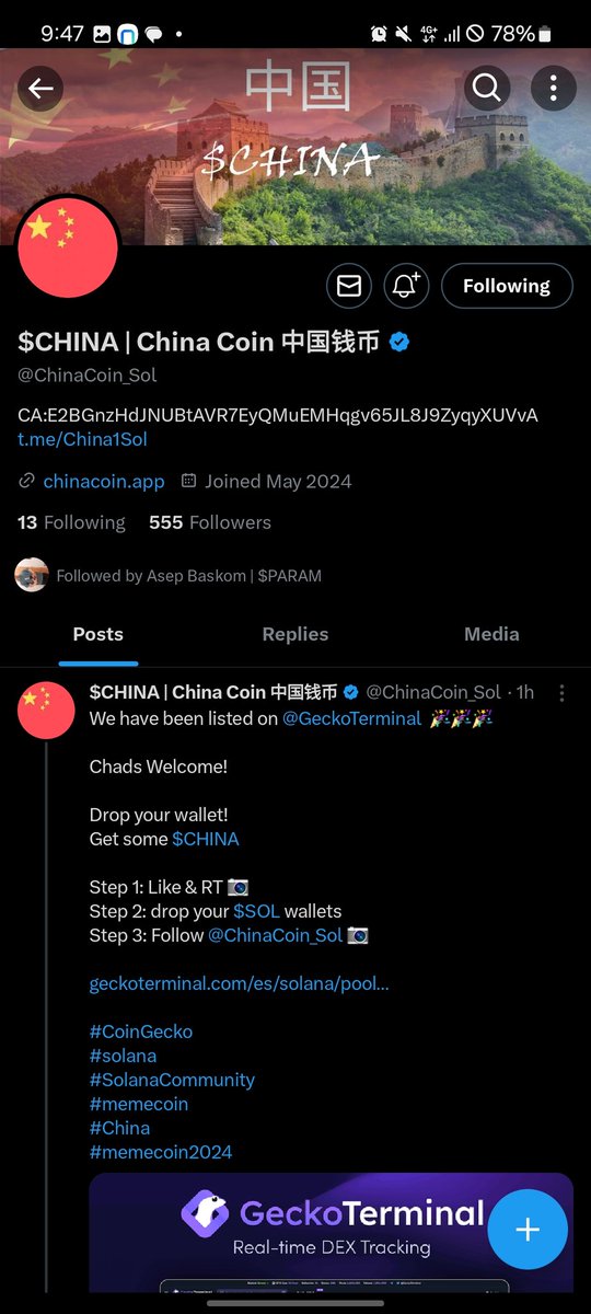 RFirna1's tweet photo. @ChinaCoin_Sol @GeckoTerminal Done
7npxC3gDnijLMZ5Rq2LDw6ajAaAVCYYfzcf74hTP8NJx https://t.co/y3LSDqw7US