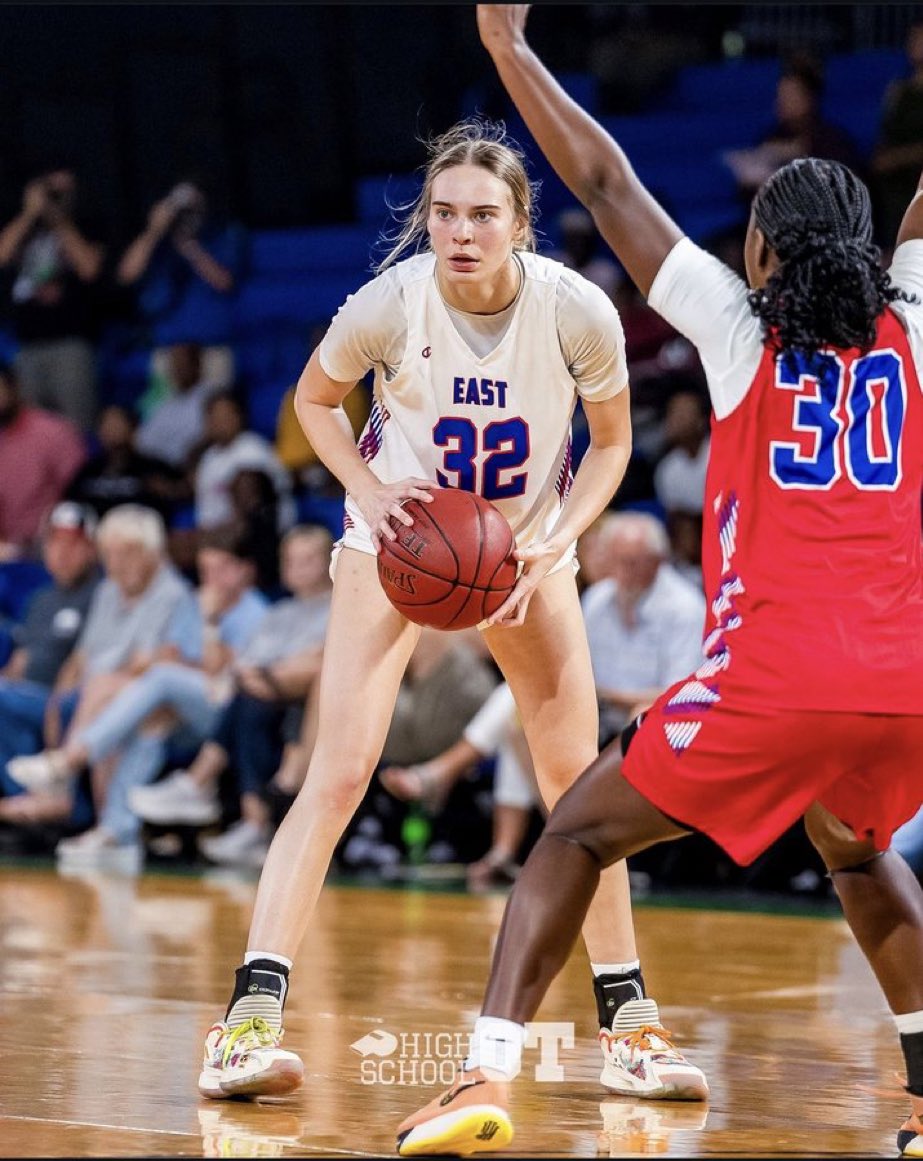 WFHSCougars's tweet photo. Congrats Audra on propelling the East to a 83-68 victory in the NCCA East-West All-Star Women’s Basketball game! 11 Points, 8 Assists, and 7 Rebounds. https://t.co/mLKQiHv9aB