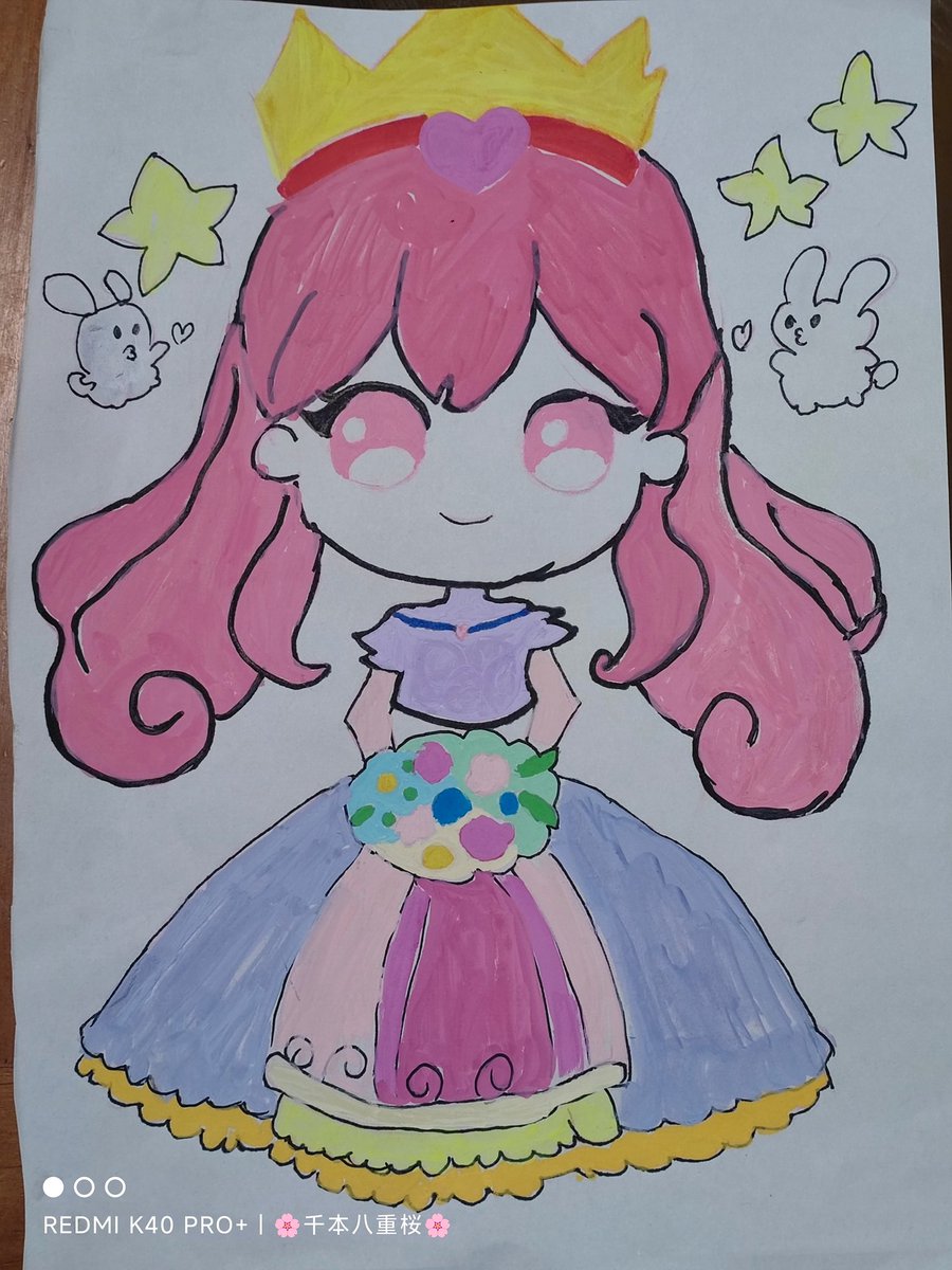 qb_sakura's tweet image. 一年级妹妹画的
←2月，6月→
几个月进步了不少嘛🥰
#初音ミク