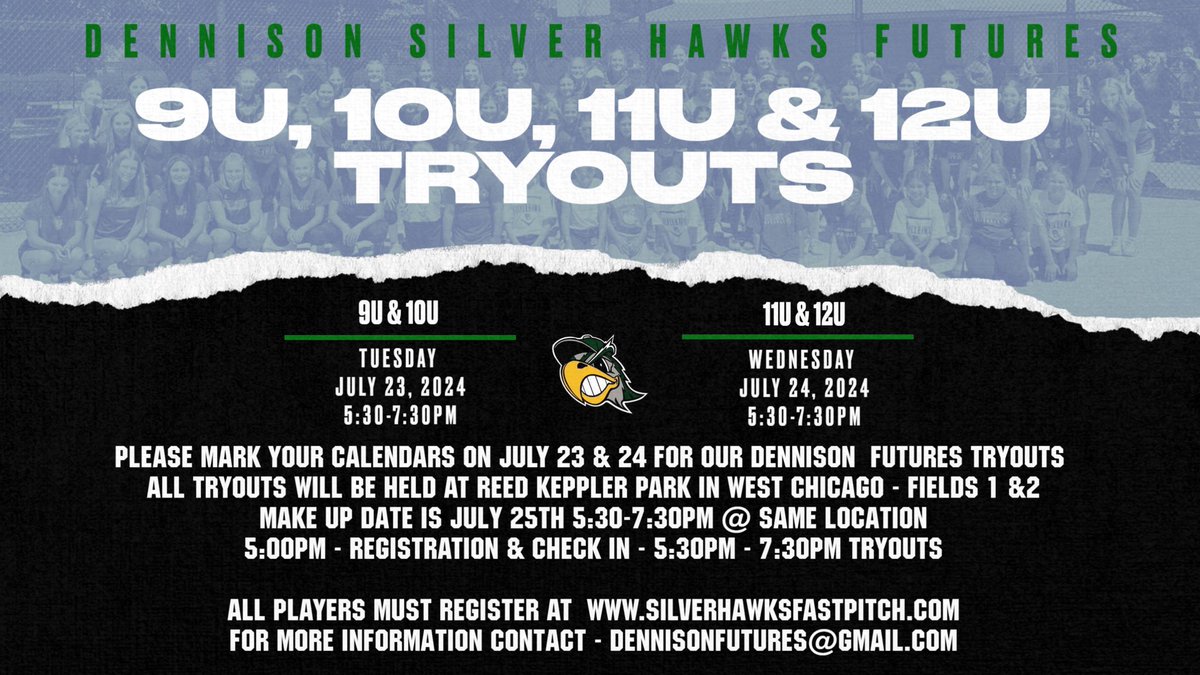 9U-12U tryouts are next week! Join a competitive organization focused on player development, teamwork and the love for the game! 

Register↘️

silverhawksfastpitch.sportngin.com/register/form/…