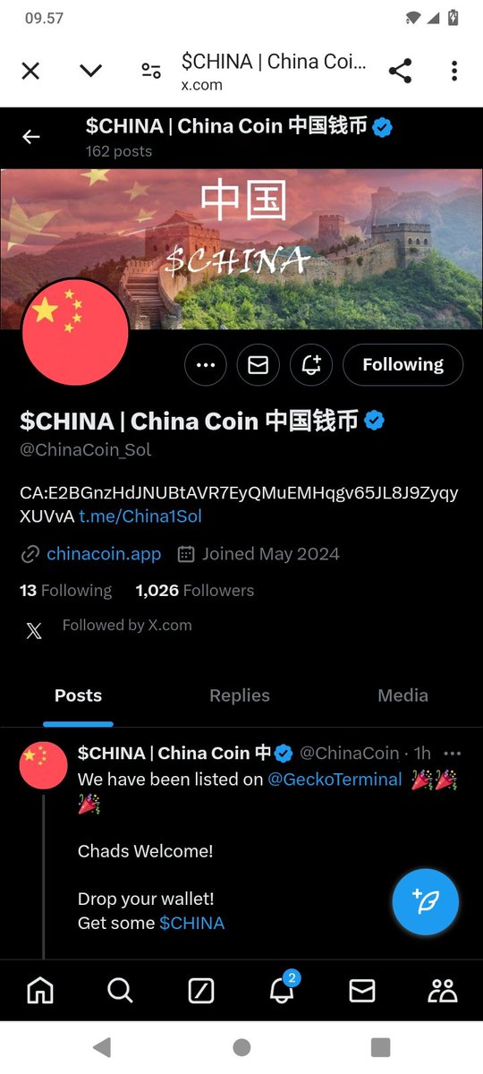 BlueChiep17's tweet photo. @ChinaCoin_Sol @GeckoTerminal Lfg

9ndZqwpHeTnzxpeFbt9tpAaasAwt9k1c9nEfYiMnpSkh https://t.co/mpuuwcCKPa