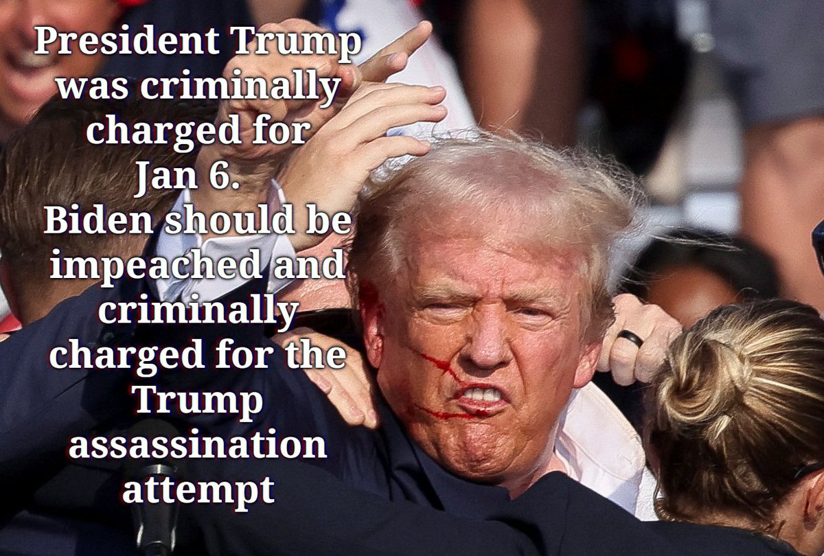 bobjefferson102's tweet photo. Biden is as criminally responsible for the Trump shooting as Trump was for the Jan 6th protest.  Remember Biden said to put a target on Trump https://t.co/vPll6sarxw
