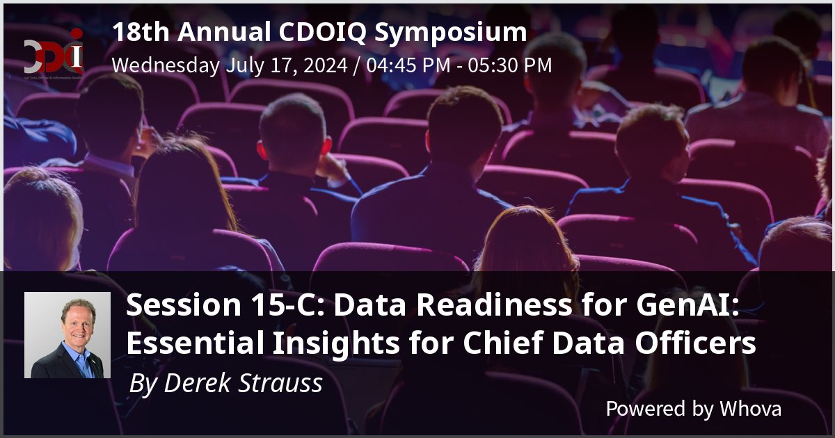 derek_strauss's tweet photo. I am speaking at 18th Annual CDOIQ Symposium. Please check out my talk if you're attending the event!  - via #Whova event app https://t.co/cP9ysCPU6h