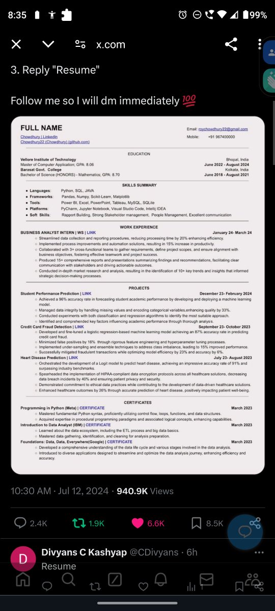 CDivyans's tweet photo. @atulkumarzz Sir I have done all the required but still not received the resume @atulku https://t.co/0m0EqOLRQj