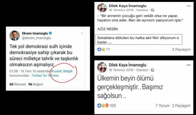 The_Ryzeli's tweet photo. @ekrem_imamoglu ...dedi darbe öncesi yurt dışına kaçan sonra geri vites yapan şahıs. https://t.co/aIKPrU5eAv