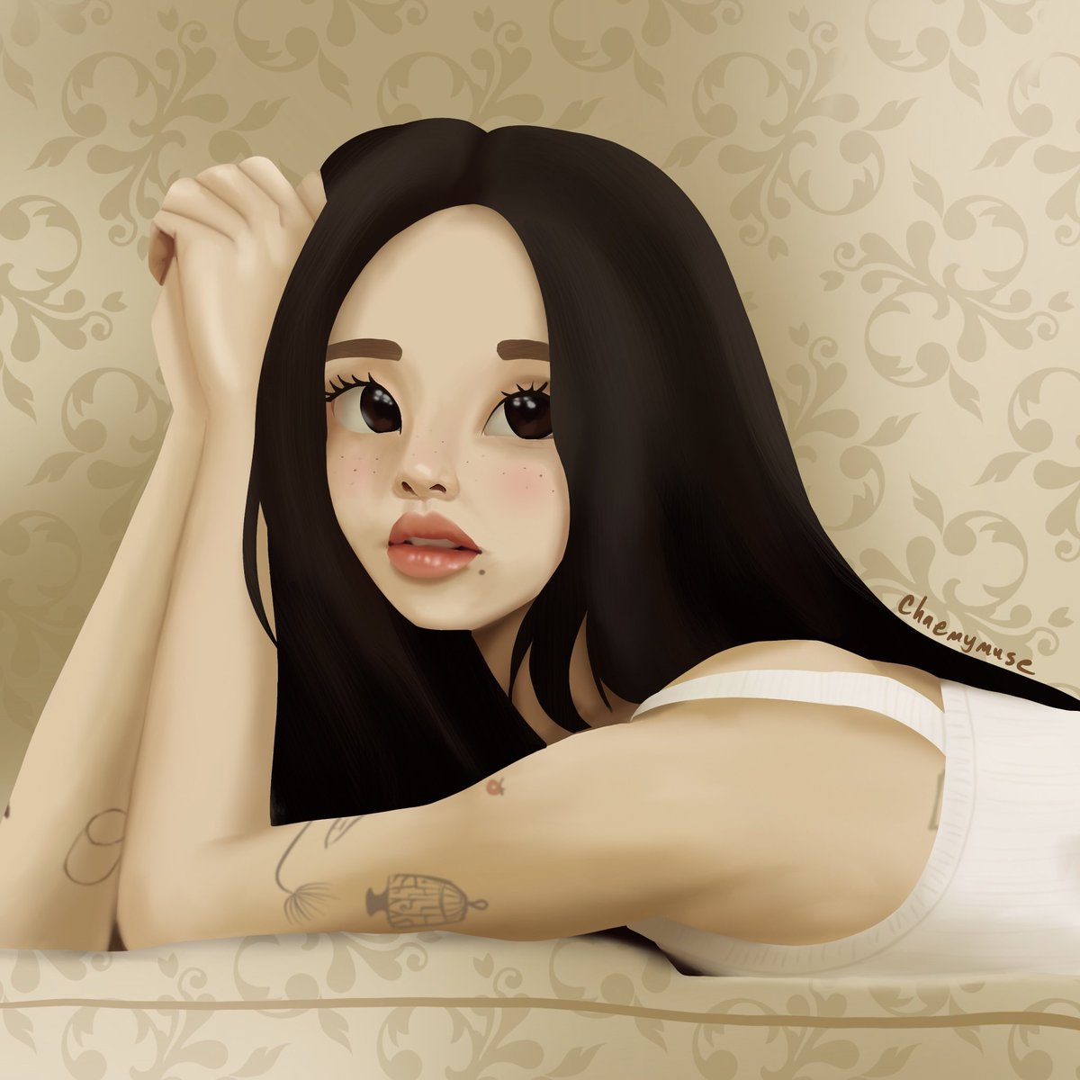 chaemymuse's tweet photo. Pre-ordered ✔️✅️🐯
#TWICE #Chaeyoung #DIVE #Fanart https://t.co/6eDDYSdQNX