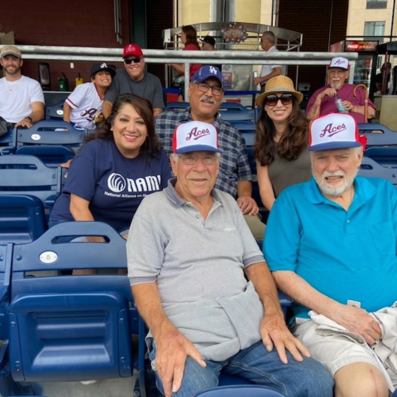 NAMI_Nv's tweet image. Thank you to everyone who came out to support NAMI Nevada at the @Aces game this weekend! We met the mascots and had a great time raising awareness for mental health in Nevada. ⚾️💚 #baseballforacause