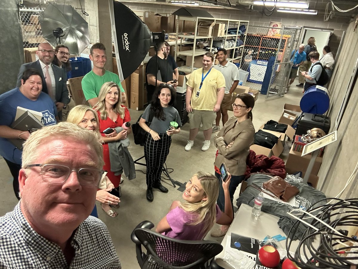 A rare trip to the KCCI basement at our downtown studios during the tornado warning.