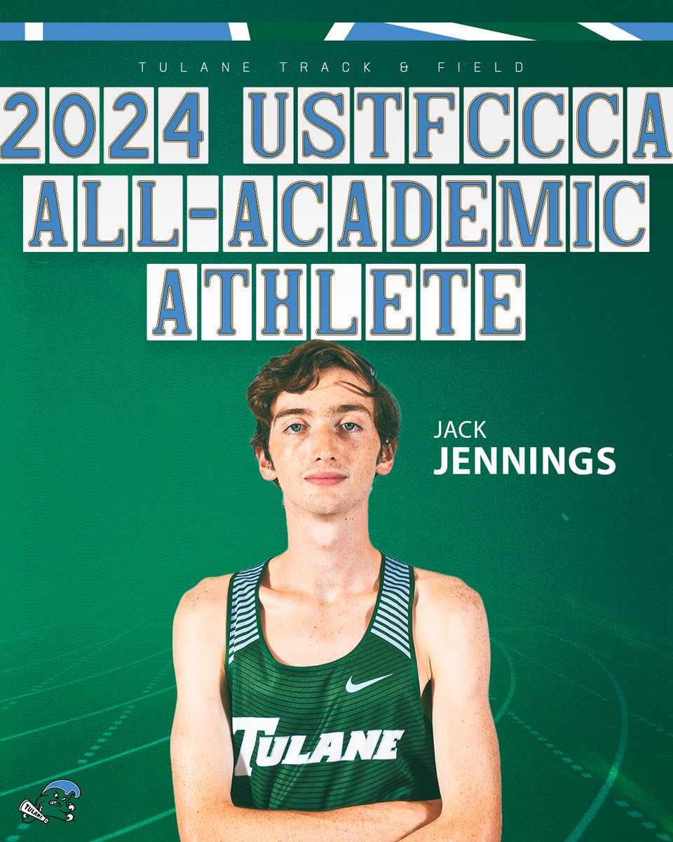 GreenWaveXCTF's tweet photo. USTFCCCA All-Academic Athlete: #GreenWaveXCTF’s Jack Jennings earns individual @USTFCCCA All-Academic Athlete honors.
Both the men’s and women’s squads were also named as USTFCCCA All-Academic Teams.
https://t.co/AtNc6Lxx2U
#RollWave 🌊 | #RunWave 👟| #CongratsJack https://t.co/PtIELBFfIB